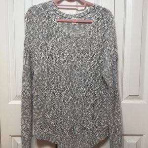 Grey Cable Knit Sweater